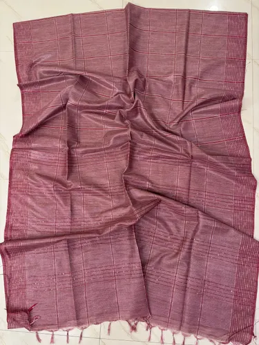 Soft Banswada Tissue Saree with Elegant New Checks & Woven Design